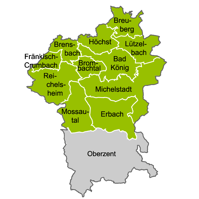 Gebiet der Fortstbetriebsgemeinschaft Odenwald